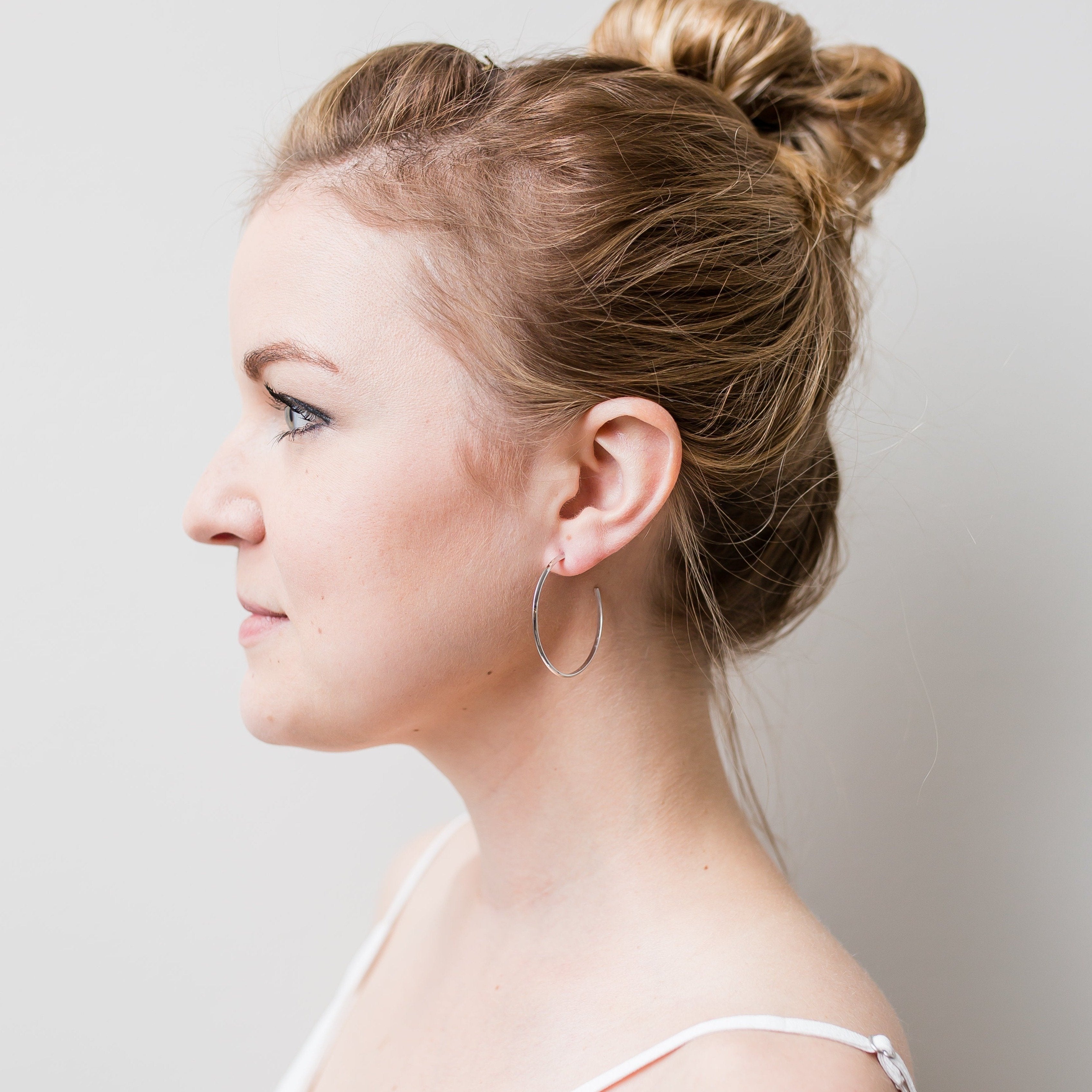 "Edge" Hoop Earrings 40mm