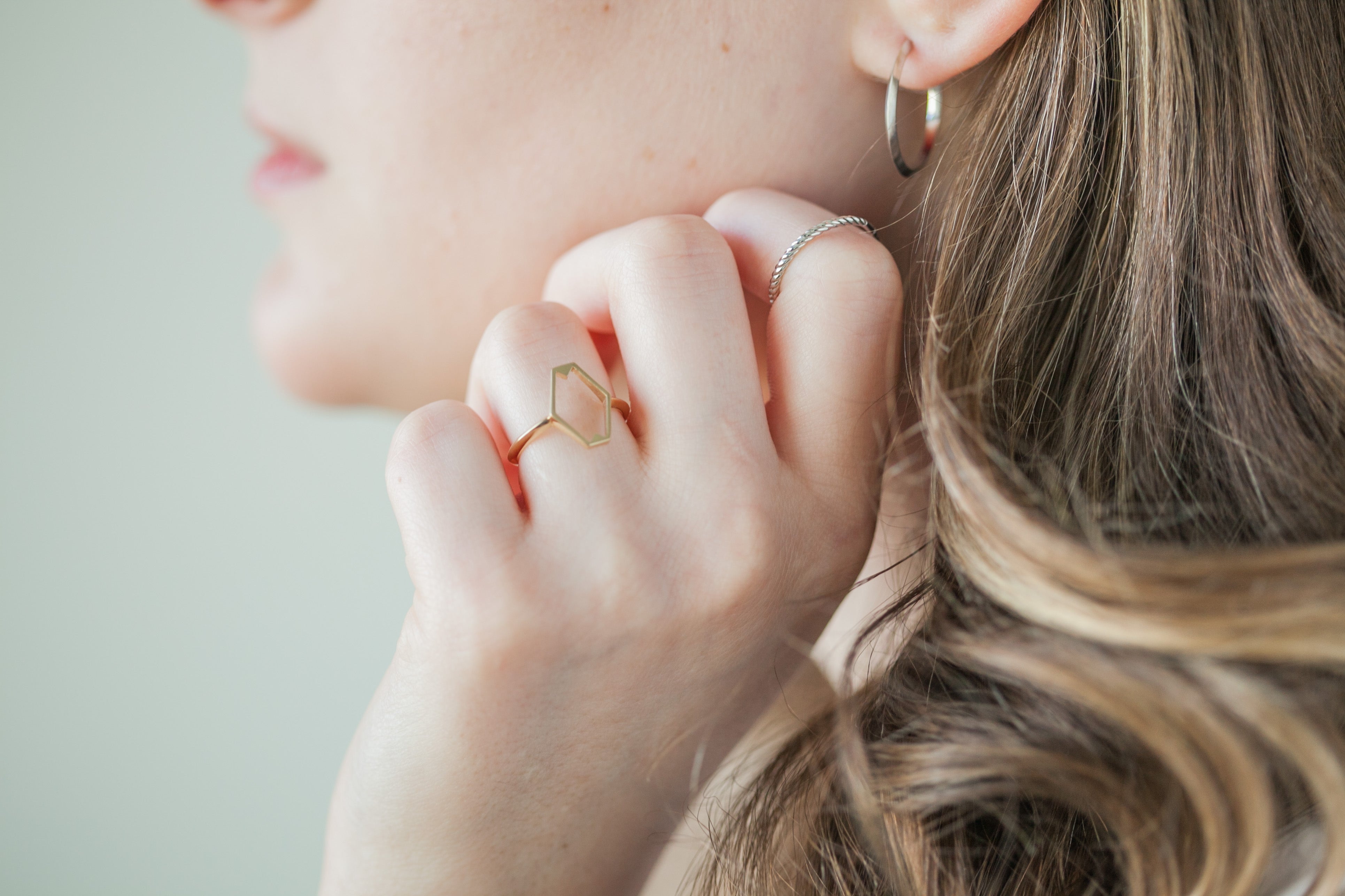 "Edge" Hoop Earrings 20mm