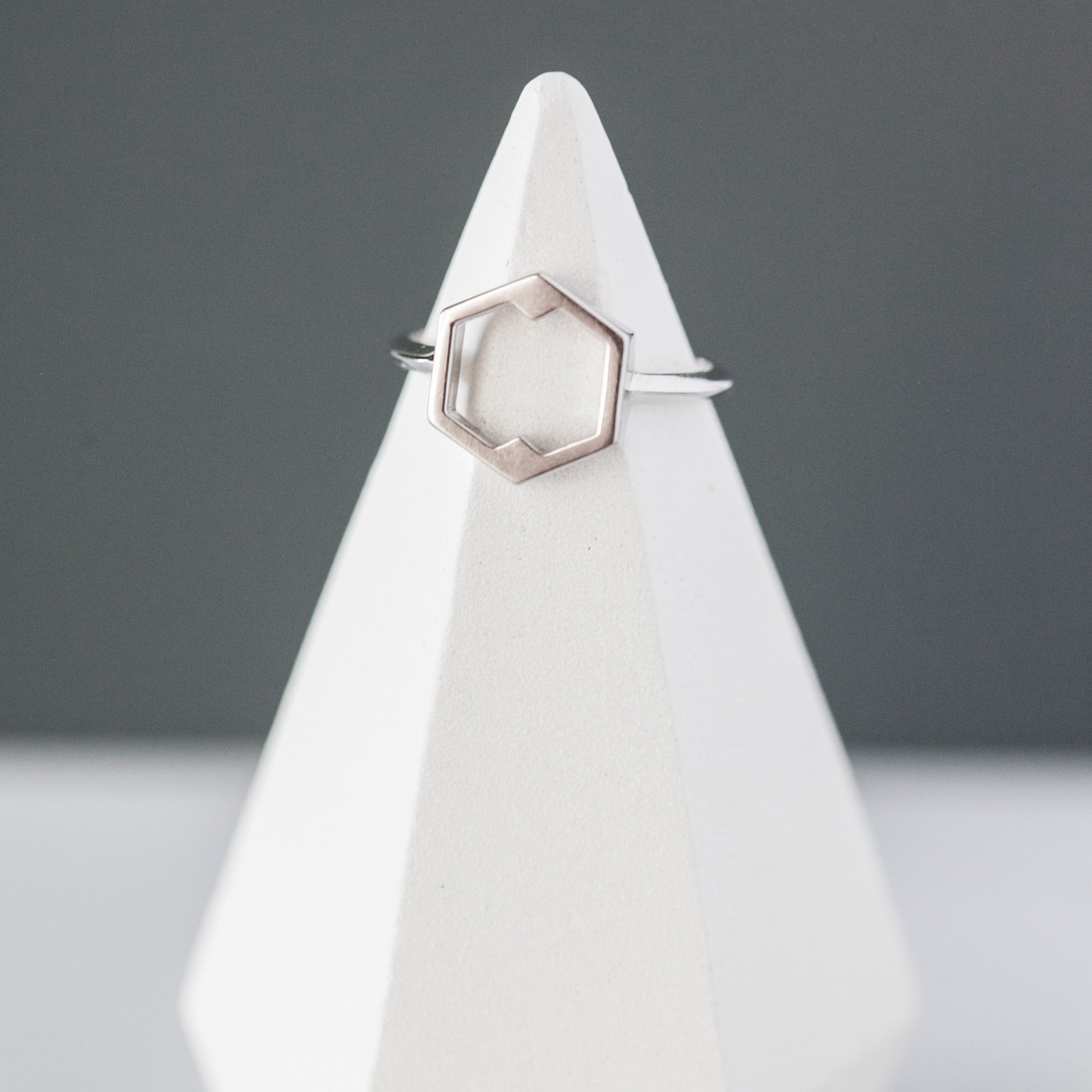"Open" Hexagon Ring