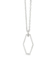 "Open" Elongated Hexagon Pendant
