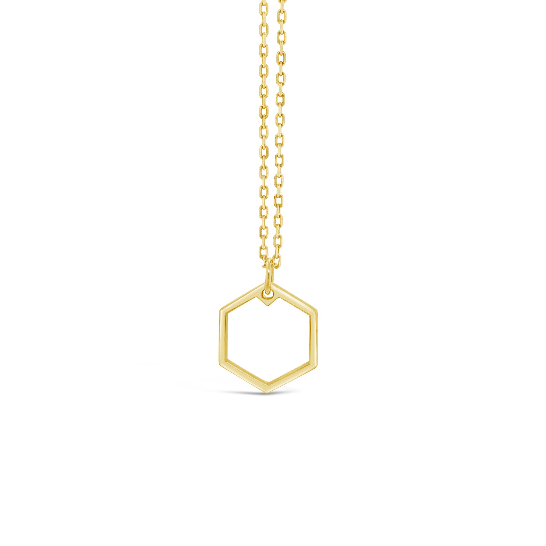 "Open" Hexagon Pendant