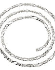 Connection: "Winston" Sterling Silver 3.5mm Figaro Chain