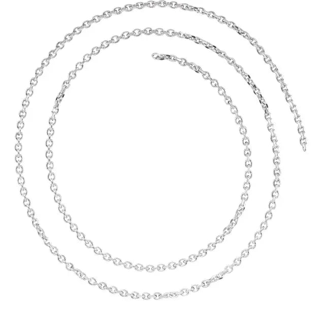Connection: “Mel” Sterling Silver Diamond-Cut Cable Chain